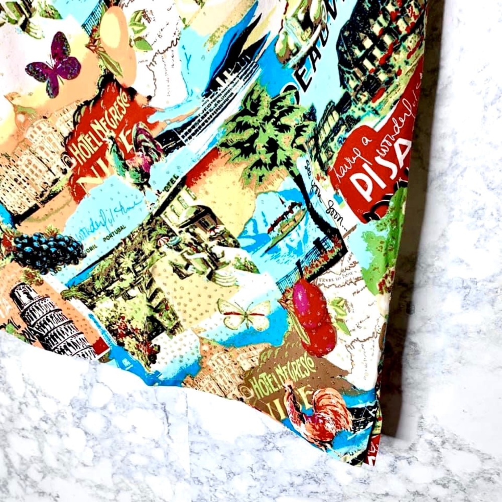 Sharon Young Vintage Colorful Scenic Print Pencil Skirt Women’s 6 - Picture 3 of 6